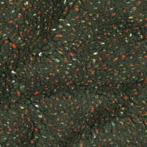 Puszysty plusz Tweed Melanż | Poppy Fabrics – ciemna zieleń, 