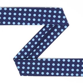 Taśma skośna Kropeczki (20 mm) 3 &ndash; granat navy, 