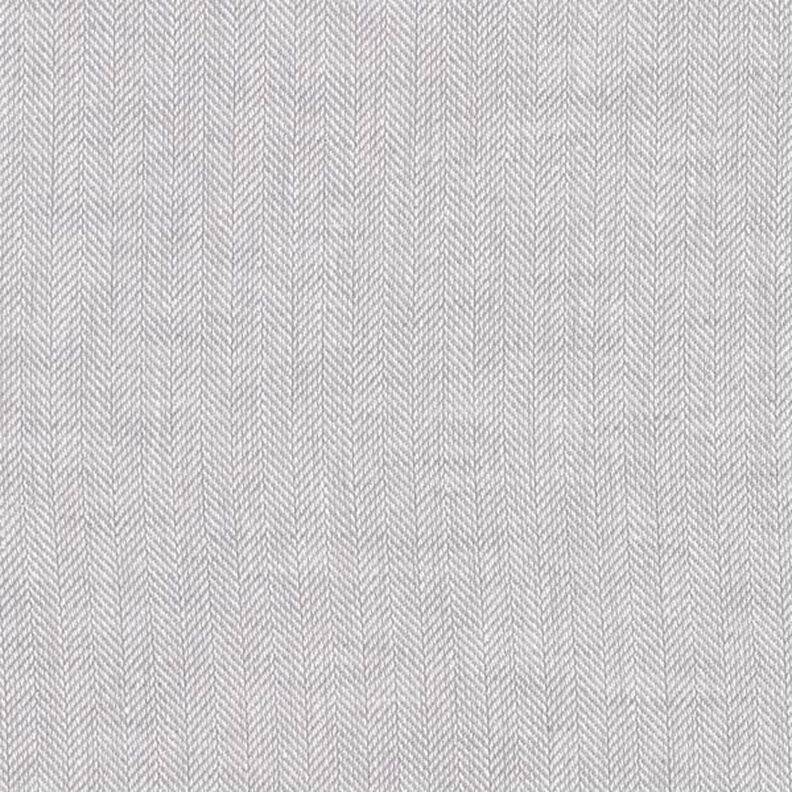 Mieszanka lnu i bawełny w jodełkę – jasnoszary,  image number 1