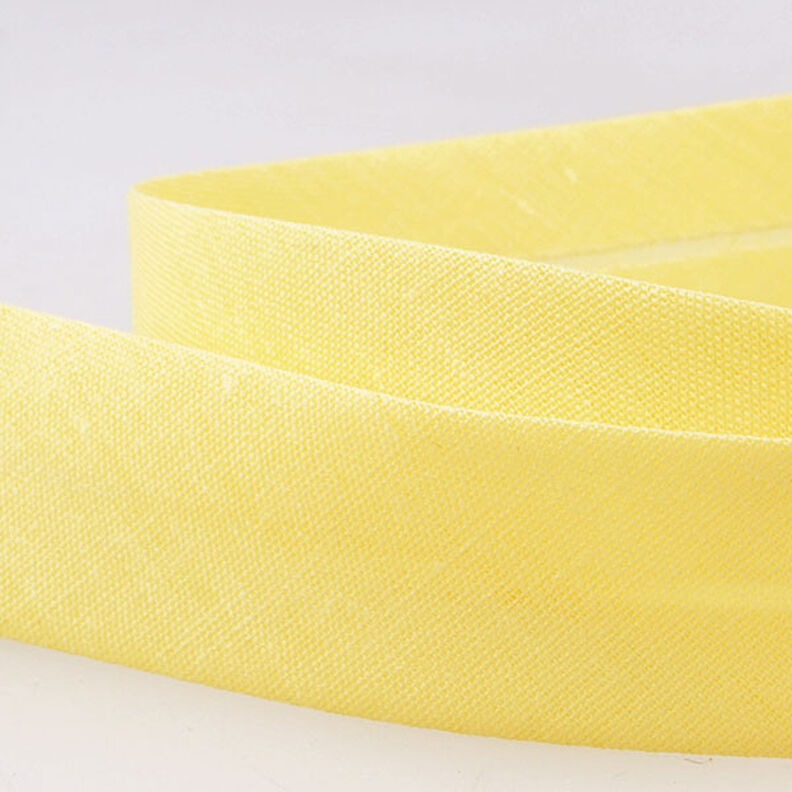 Taśma skośna Polycotton [20 mm] – żółć,  image number 2