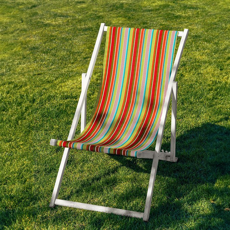 Outdoor Tkanina na leżaki Podłużne paski 44 cm – terakota/pomarańcza,  image number 4