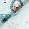 Popelina bawełniana Zwierzęta na przyjęciu – błękit morski,  thumbnail number 4
