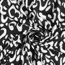 Dżersej wiskozowy z abstrakcyjnym wzorem panterki – czerń/biel,  thumbnail number 4