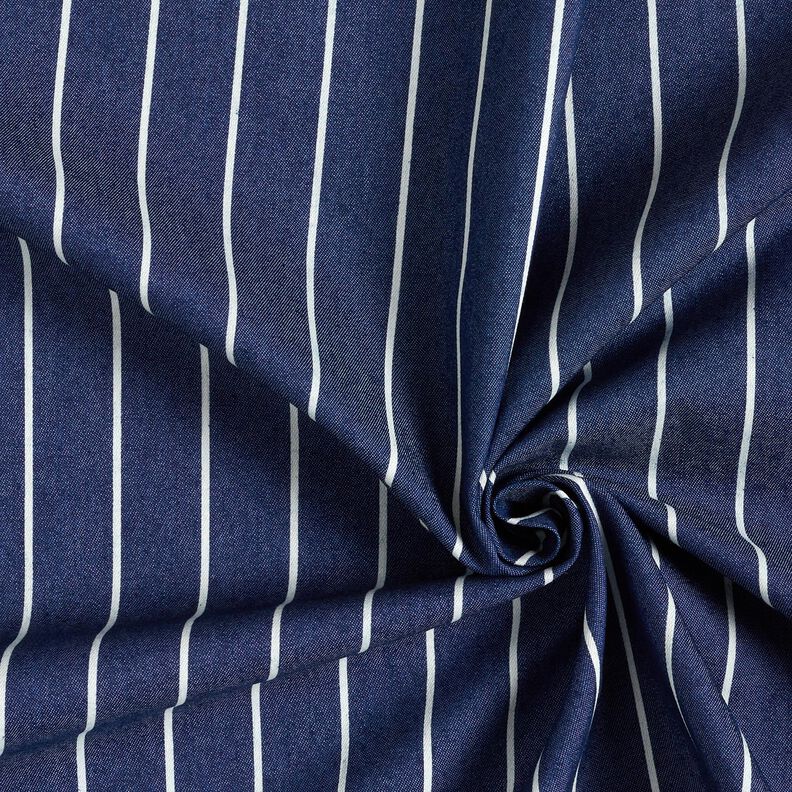 Chambray paski – granat/mleczna biel,  image number 3