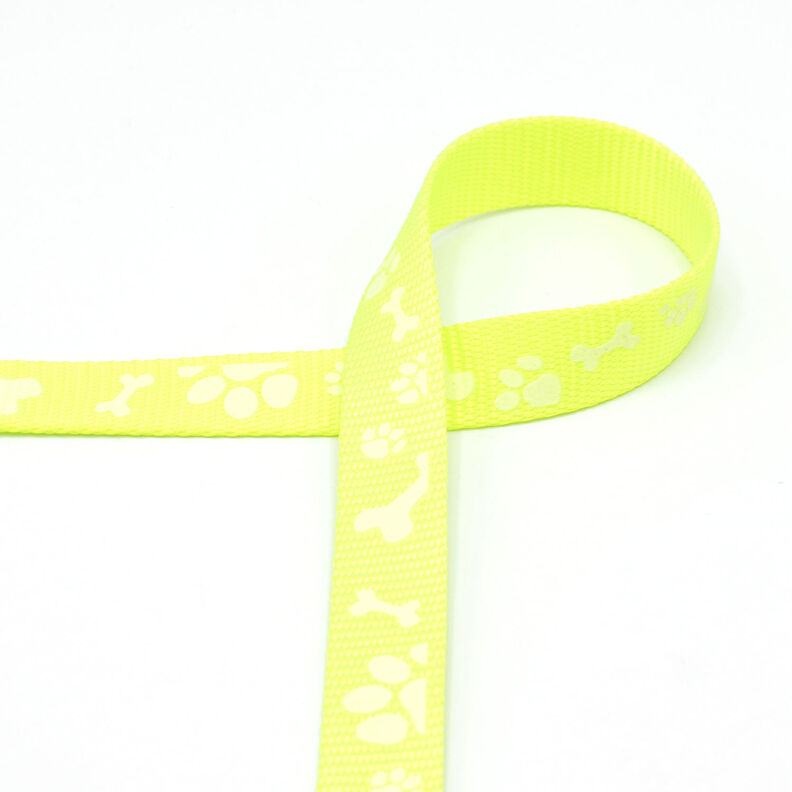 Tkana taśma odblaskowa Smycz dla psa [20 mm]  – neonowa żółć,  image number 2