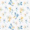 Dżersej bawełniany akwarelowe kwiaty nadruk cyfrowy – kość słoniowa/jasnoniebieski,  thumbnail number 1