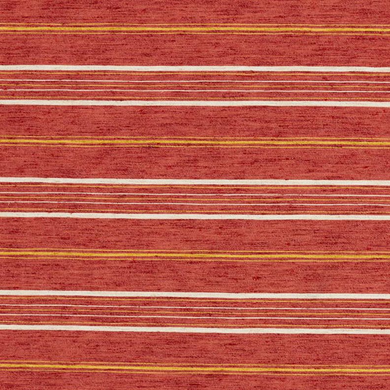Tkanina bawełniana w nieregularne poprzeczne paski – terakota,  image number 1