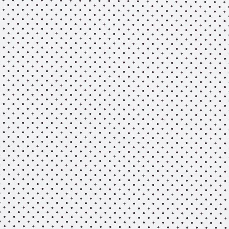 Popelina bawełniana Małe kropki – biel/czerń,  image number 1