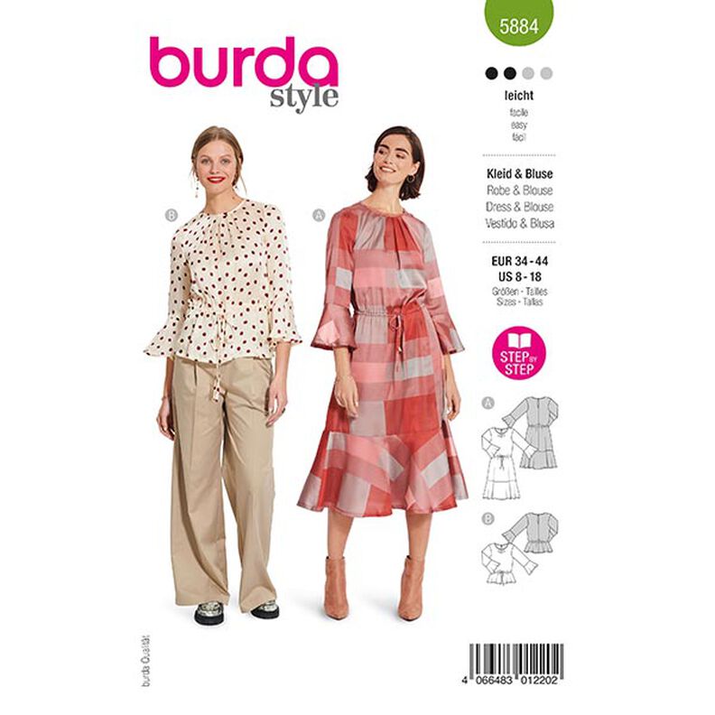 Bluzka / Sukienka | Burda 5884 | 34-44,  image number 1