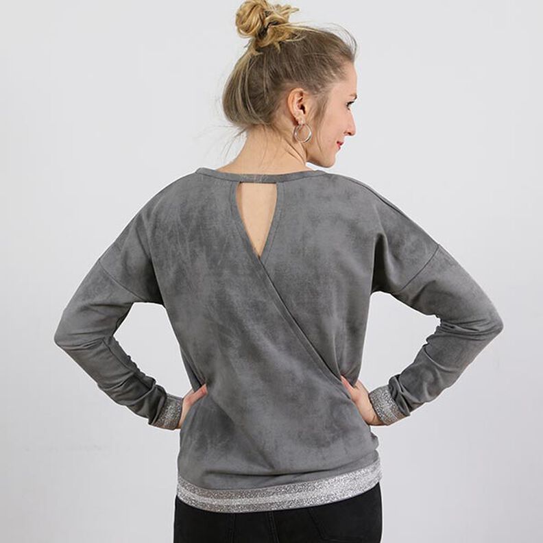 FRAU VEGA – swobodna bluzka z kopertowym tyłem, Studio Schnittreif | XS - XXL,  image number 6
