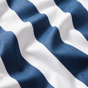Tkanin dekoracyjna Diagonal bawełniany paski – biel/indygo, 