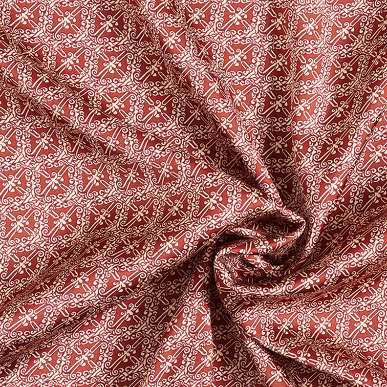 Satyna poliestrowa paisley w romby – miedź, image number 3