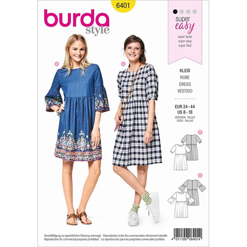 Sukienka, Burda 6401 | 34 - 44,  image number 1