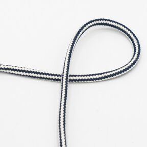 sznurek bawełniany 2-kolorowy [Ø 8 mm] – ciemnogranatowy, 