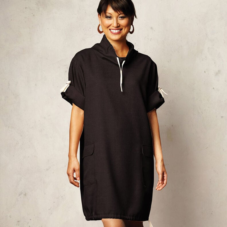 Lekka dresówka pętelkowa french terry jednokol. – czerń,  image number 9