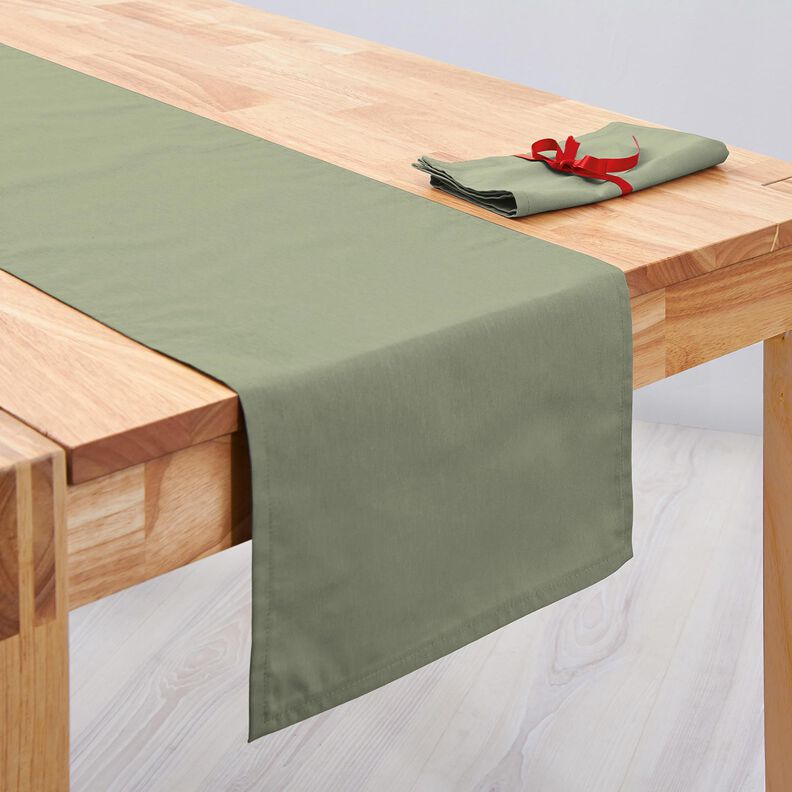 Tkanina lniana mieszanka ramii, średnia – zieleń trzcinowa,  image number 9