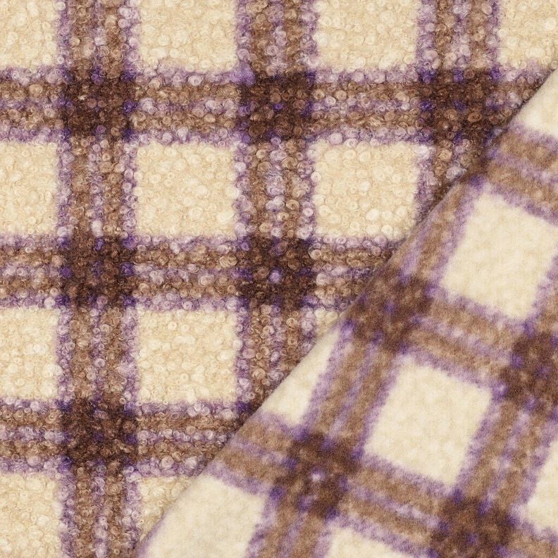 Dzianina bouclé Kratka – zieleń/mleczna biel,  image number 4
