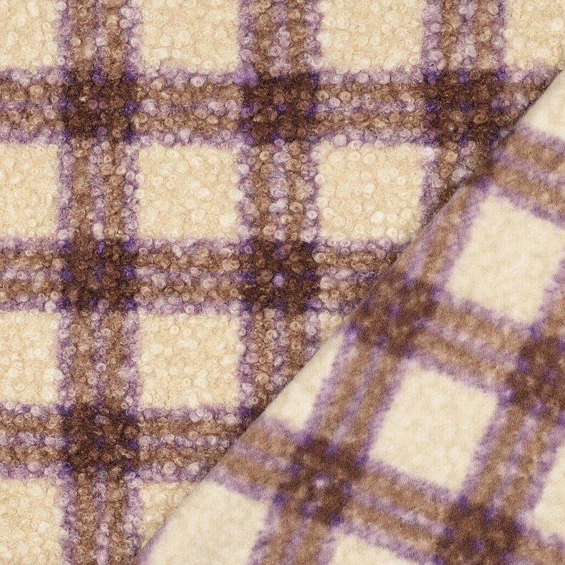Dzianina bouclé Kratka – zieleń/mleczna biel, image number 4