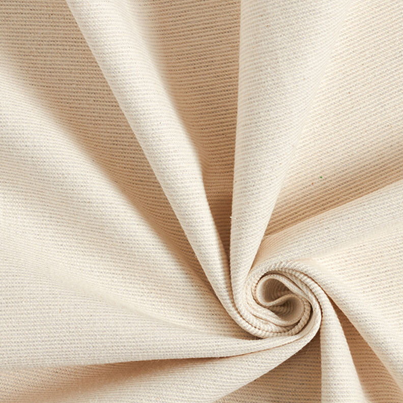 Tkanina dekoracyjna half panama o strukturze prążków bawełna z recyklingu – naturalny,  image number 1