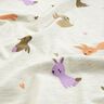 Dżersej bawełniany zajączki i serca | Poppy Fabrics – mleczna biel,  thumbnail number 2