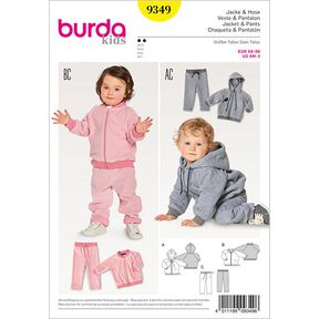 Kurteczka niemowlęca | Wdzianko | Spodnie, Burda 9349 | 68 - 98, 