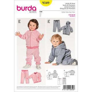 Kurteczka niemowlęca | Wdzianko | Spodnie, Burda 9349 | 68 - 98, 