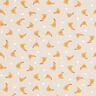 Tkanin dekoracyjna Half panama małe kury – naturalny/żółty curry,  thumbnail number 1