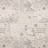 Tkanin dekoracyjna Half panama mapa morska – naturalny,  thumbnail number 1