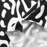 Dżersej wiskozowy z abstrakcyjnym wzorem panterki – czerń/biel,  thumbnail number 3