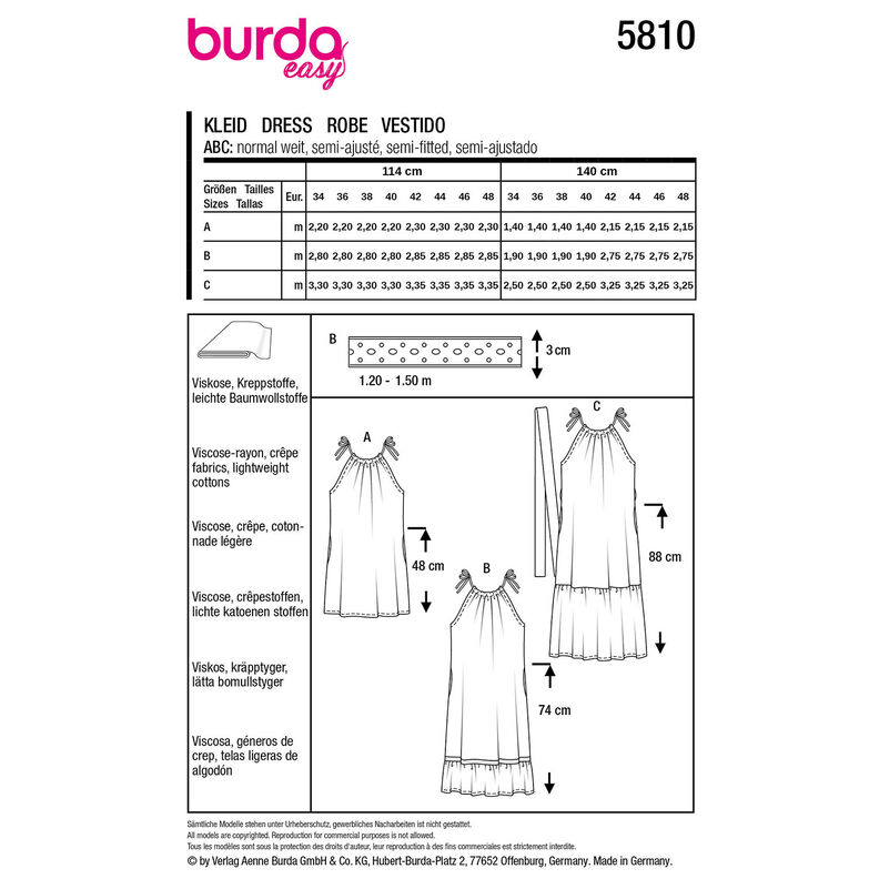 Sukienka | Burda 5810 | 34-48,  image number 12