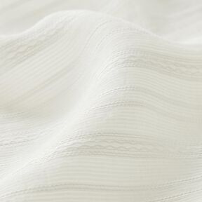 Lekka tkanina na bluzki w prześwitujące paski – biel, 
