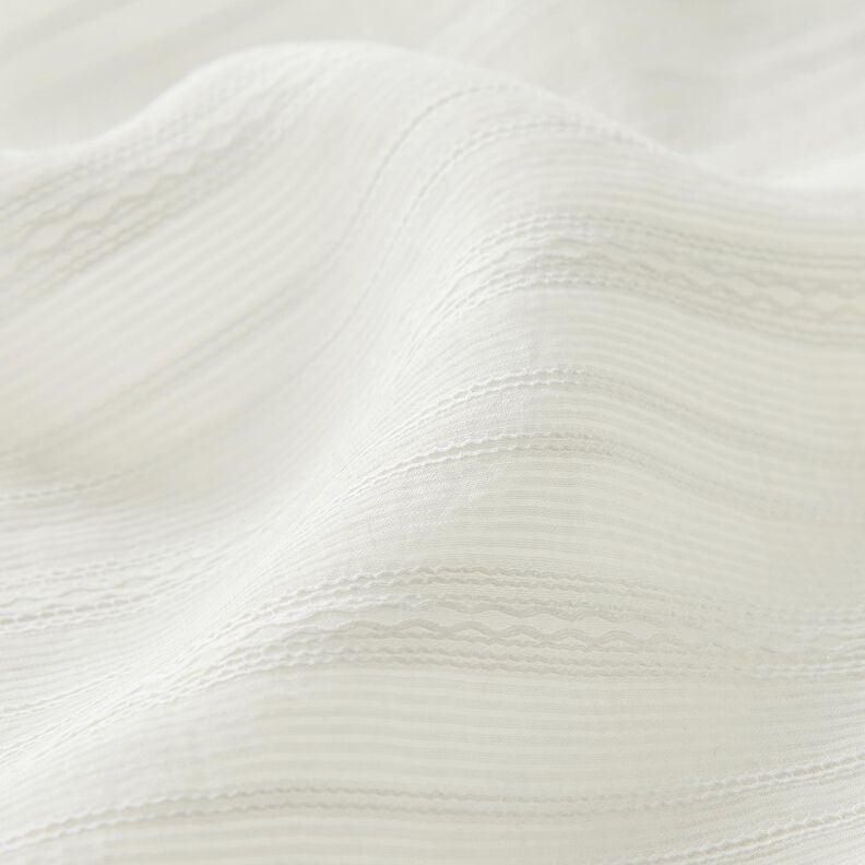 Lekka tkanina na bluzki w prześwitujące paski – biel,  image number 2