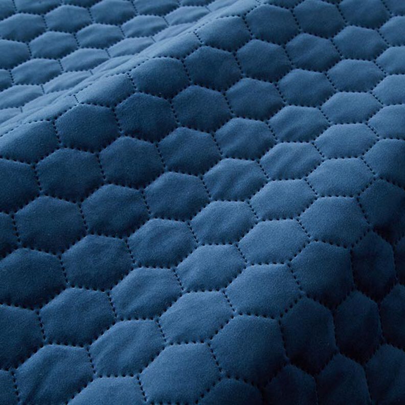 Tkanina tapicerska pikowany aksamit plaster miodu – granat,  image number 2