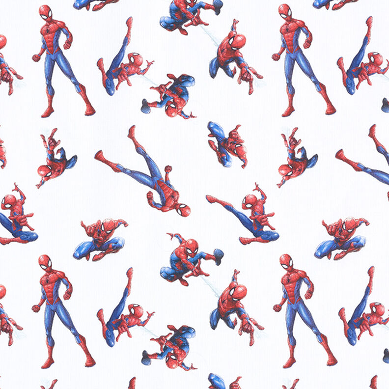 Kreton Tkanina na licencji Spiderman | Marvel – biel,  image number 1
