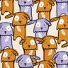 Dżersej bawełniany psy z klapniętymi uszami | Poppy Fabrics – mleczna biel,  thumbnail number 1