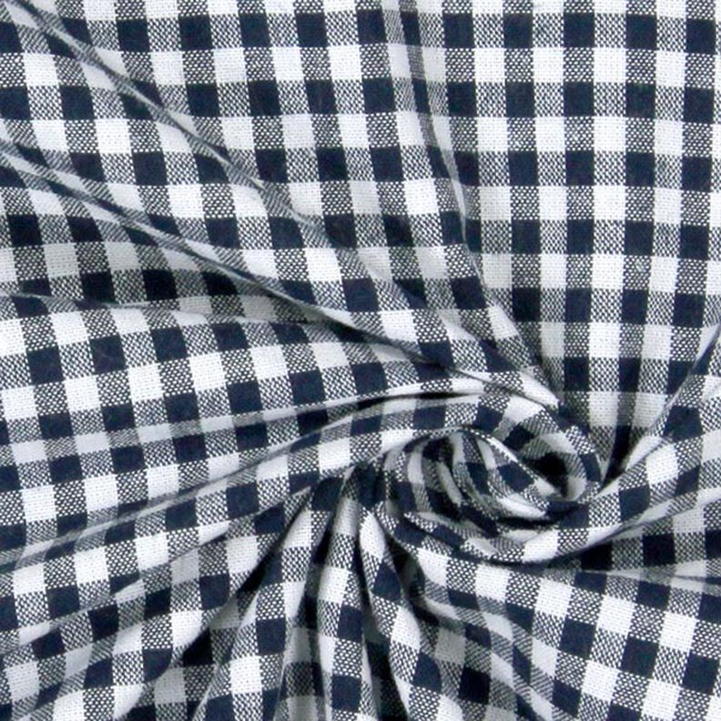 Tkanina bawełniana Kratka Vichy 0,5 cm – czarnoniebieski/biel,  image number 2