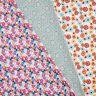 Bawełna powlekana pastelowe kwiaty – biel/lilia,  thumbnail number 6
