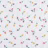 Delikatny batyst bawełniany haftowane kwiaty | Poppy Fabrics – biel/neonowa pomarańcza,  thumbnail number 1