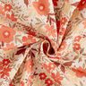 Tkanina dekoracyjna półpanama w bujne kwiaty – koral/naturalny,  thumbnail number 3