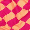 Dzianina dresowa w falowaną kratkę | Poppy Fabrics – intensywny róż/brzoskwiniowopomarańczowy,  thumbnail number 2