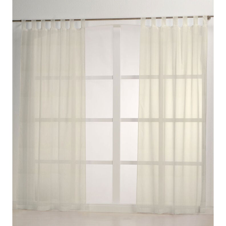 Tkanina na firany efekt bouclé 300 cm – mleczna biel,  image number 6