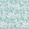 Muślin / Tkanina double crinkle Wz&oacute;r kwiatowy &ndash; eukaliptusowy/biel,  thumbnail number 1