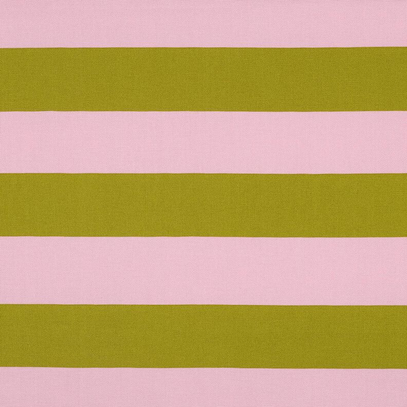 Tkanin dekoracyjna Płótno pogodne paski – róż/zieleń mchu,  image number 1
