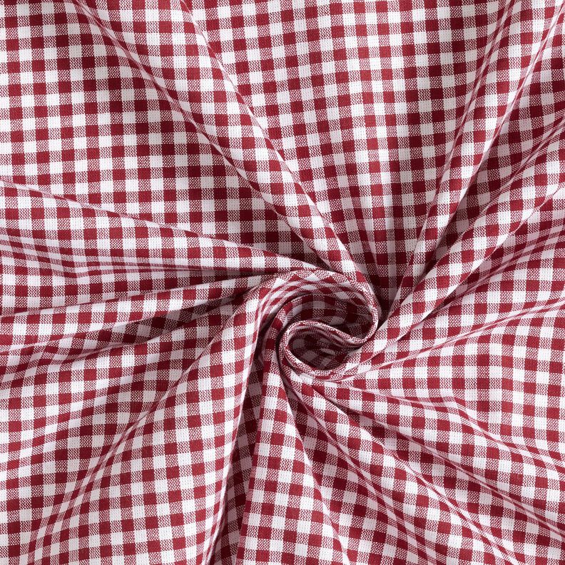 Tkanina bawełniana mała kratka Vichy – ciemnoczerwony/biel,  image number 4