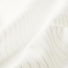 Tkanina na firany w szerokie pasy z efektowną przędzą 300 cm – biel | Resztka 80cm, 