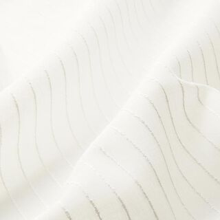 Tkanina na firany w szerokie pasy z efektowną przędzą 300 cm – biel, 
