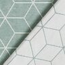 Tkanin dekoracyjna Żakard nowoczesne kostki – zieleń trzcinowa/kość słoniowa,  thumbnail number 4