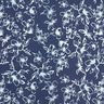 Chambray letnie kwiaty – granat/mleczna biel,  thumbnail number 1