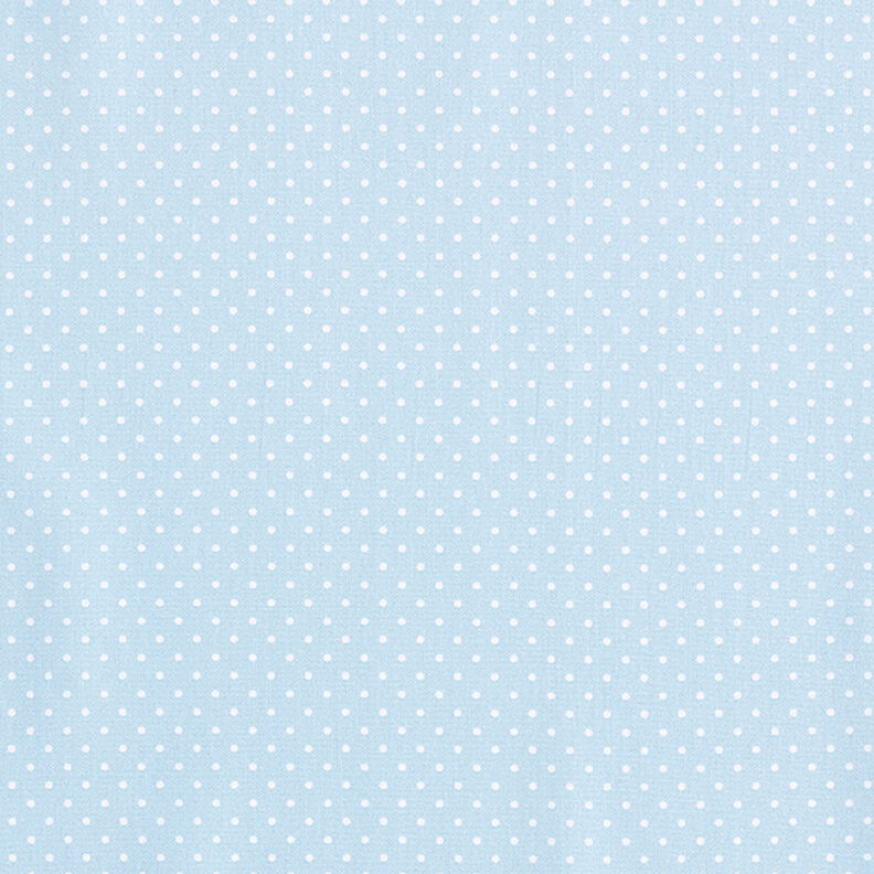 Popelina bawełniana Małe kropki – jasnoniebieski/biel,  image number 1
