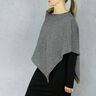 KOBIETA PENNY asymetryczne dwustronne poncho | Studio Przycięcie na wymiar | Jeden Rozmiar,  thumbnail number 4